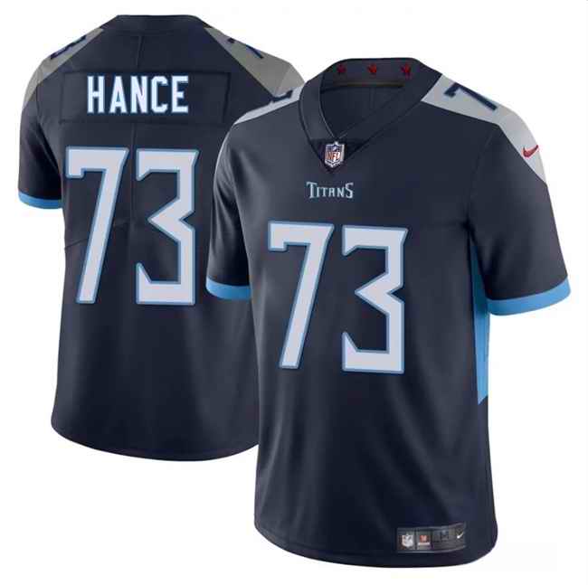 Men's Tennessee Titans #73 Blake Hance Navy 2025 Vapor Limited Stitched Football Jersey